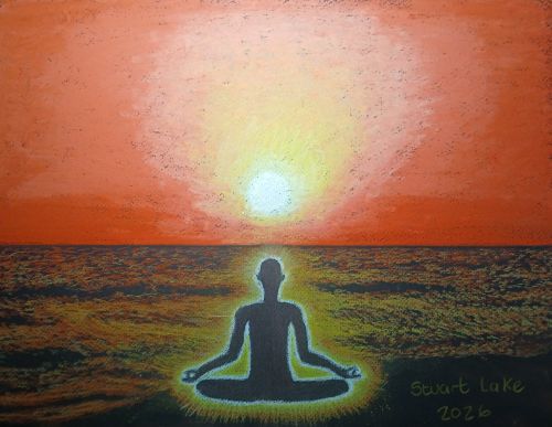 Sunrise beach meditation