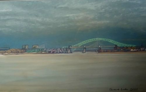 Runcorn Railway Bridge and Silver Jubilee Bridge