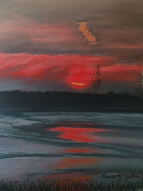 Sunrise at Wigg Island, River Mersey, Cheshire